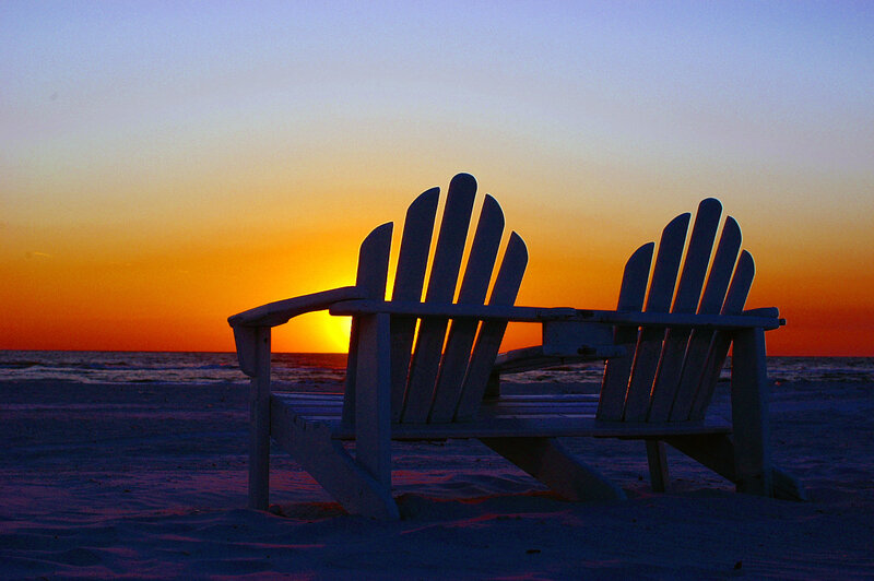 Two Beach Chairs — Orange