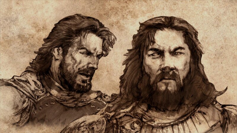 Two Bearded Men in Armor