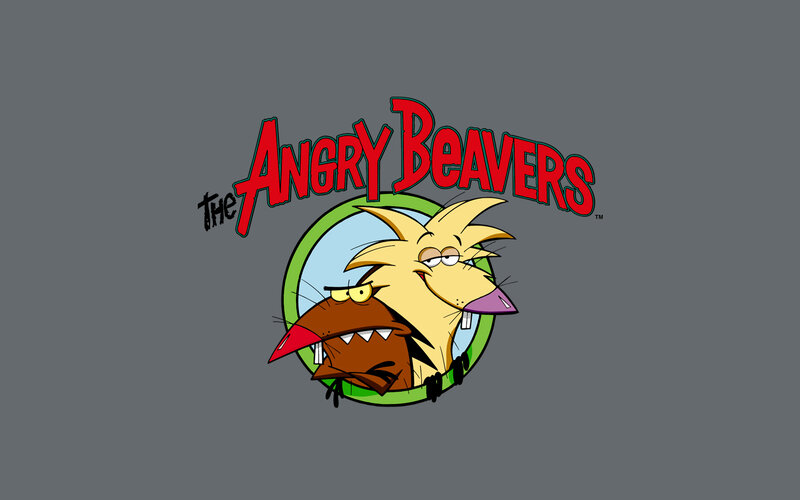 Two Beavers in a Logo — Gray