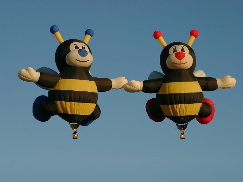 Two Bee-shaped Balloons