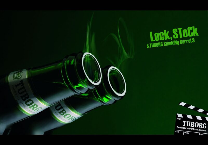 Two Beer Bottles — Green