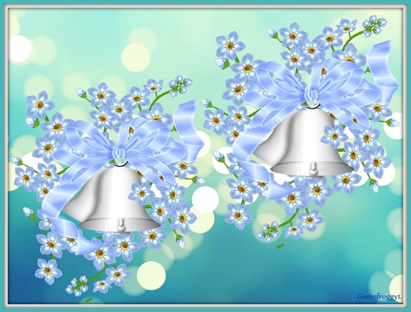 Two Bells with Flowers