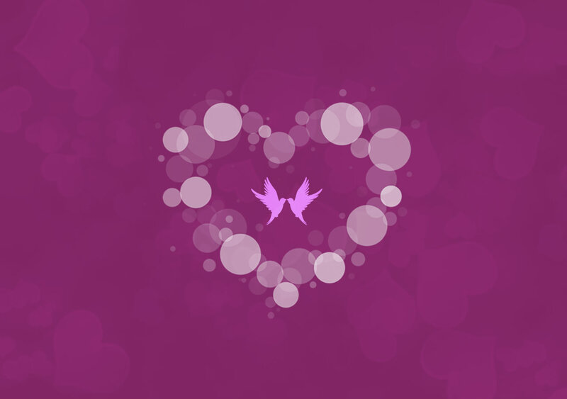 Two Birds Forming a Heart