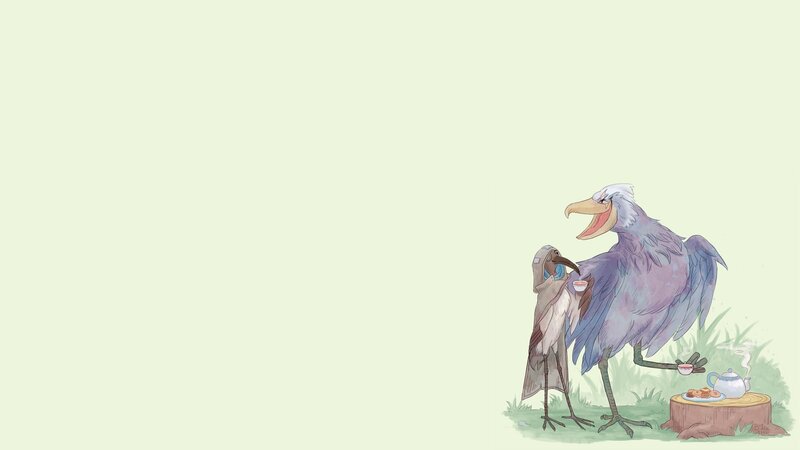 Two Birds Having Tea