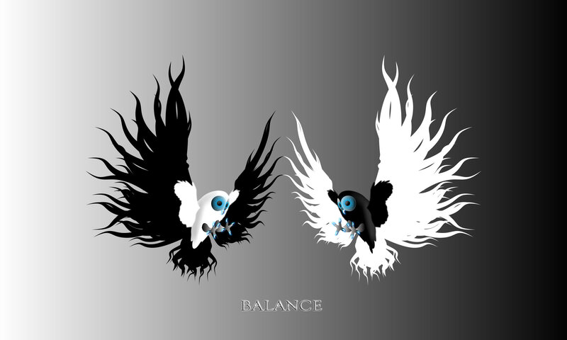 Two Birds in Flight — Black