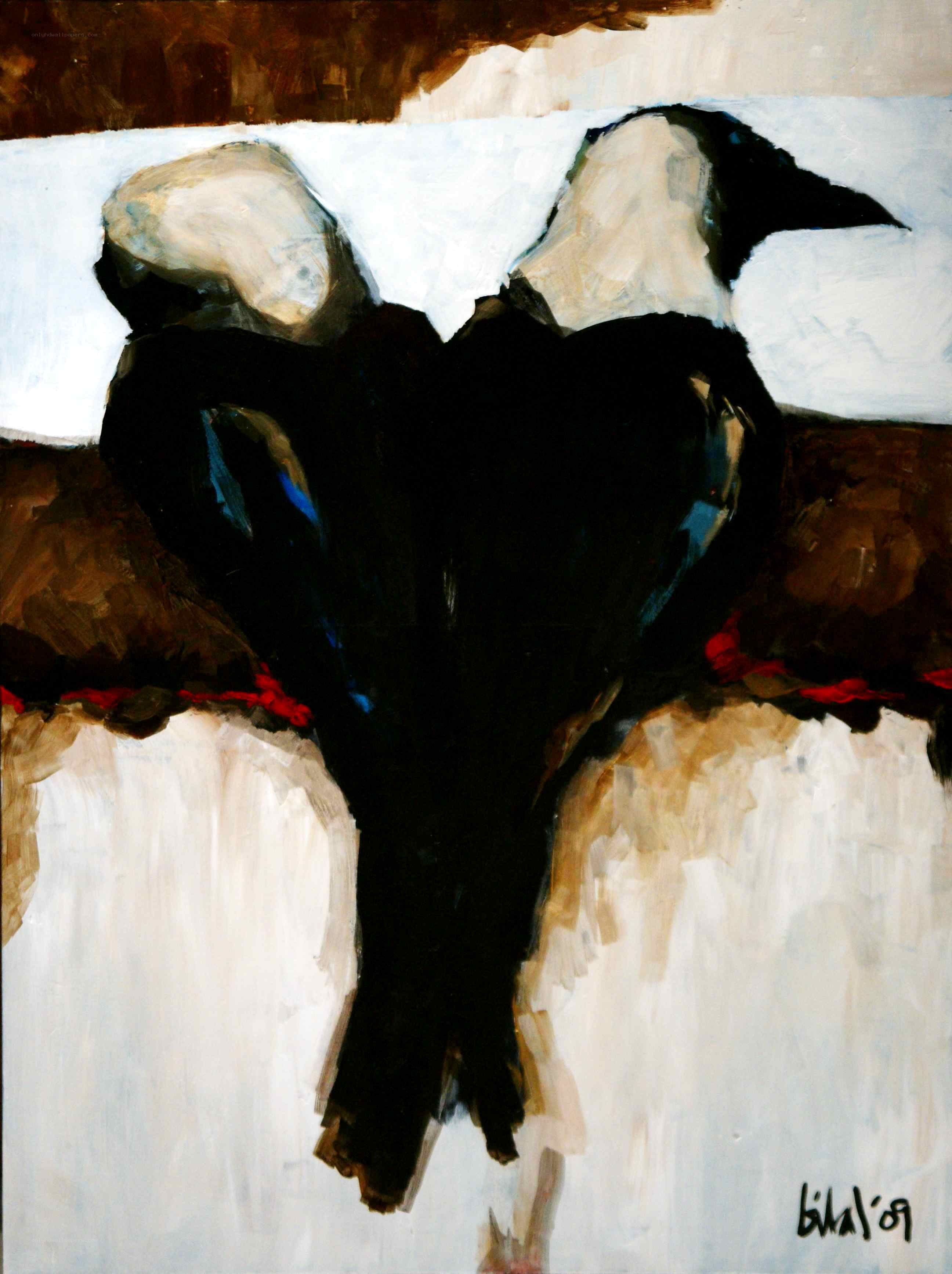 Two birds on a branch
