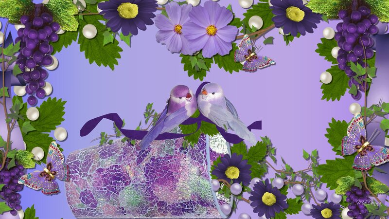 Two Birds on a Vase