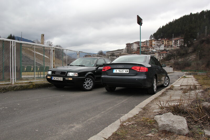 Two Black Audi Cars — Overcast