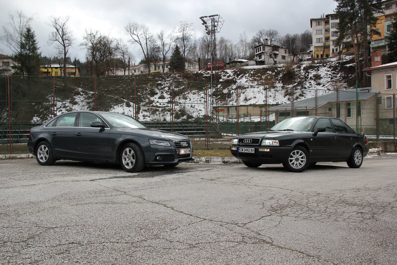 Two Black Audi Sedans