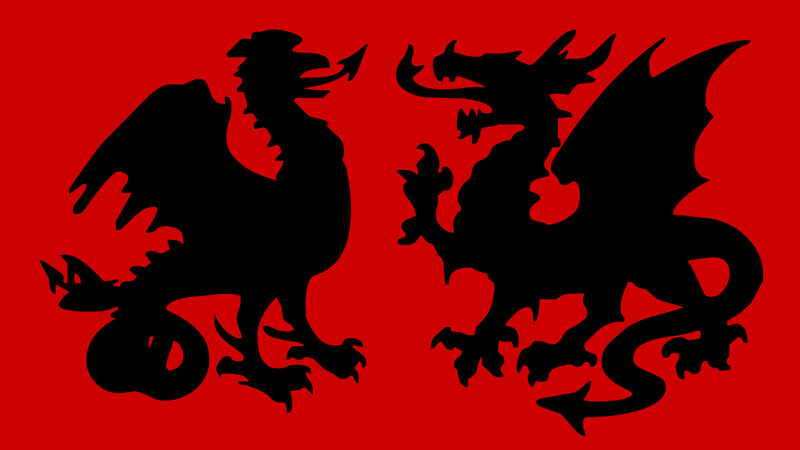 Two Black Dragons
