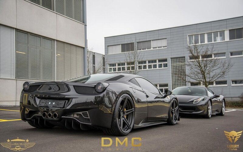 Two Black Ferrari Cars