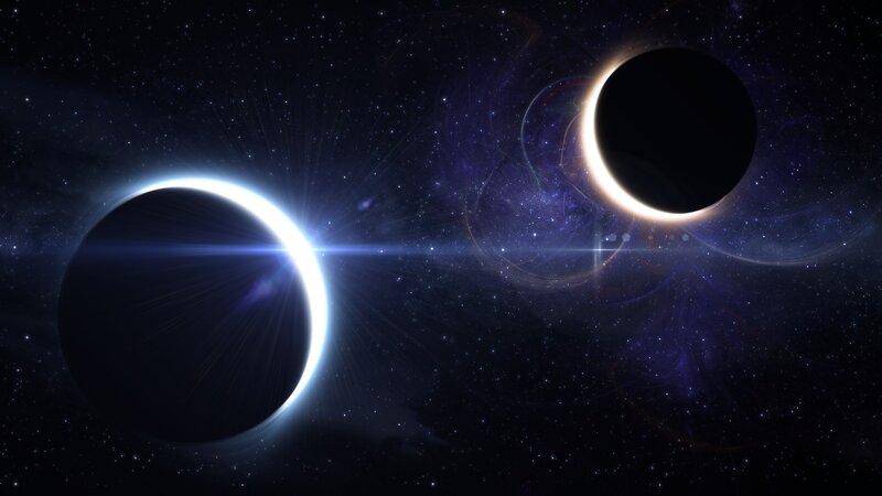 Two Black Holes in Space