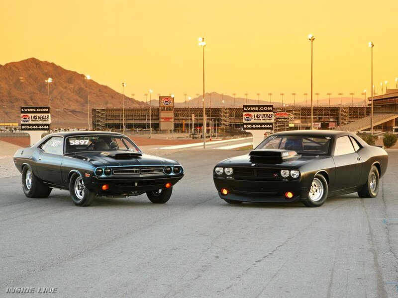 Two Black Muscle Cars