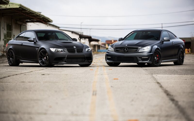 Two Black Performance Cars