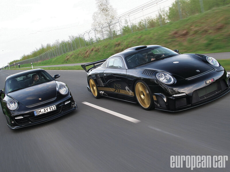 Two Black Sports Cars — Dynamic