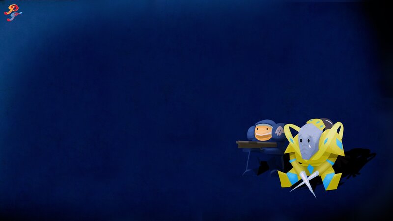 Two Blocky Characters