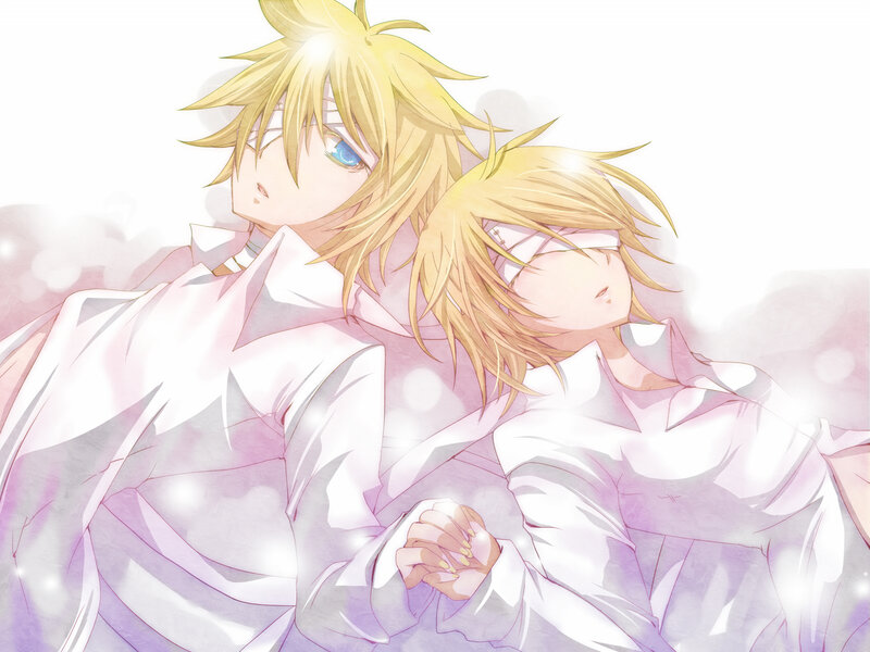 two blonde anime characters