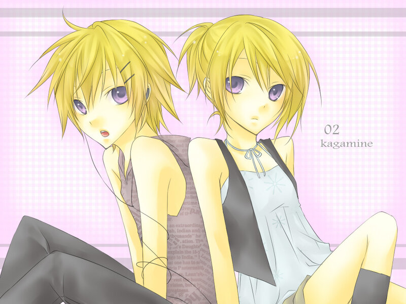Two blonde anime characters