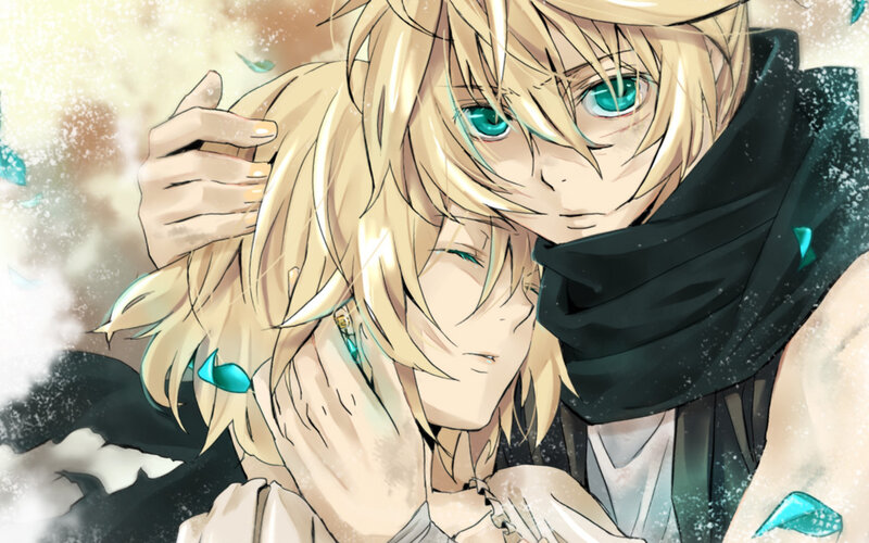 Two Blonde Anime Characters — Dramatic