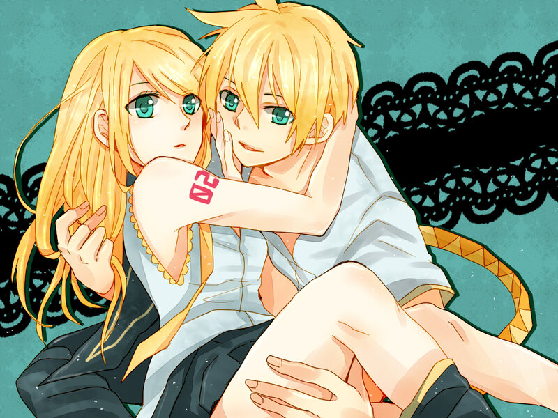 Two Blonde Anime Characters — Teal