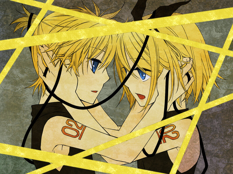 two blonde anime characters