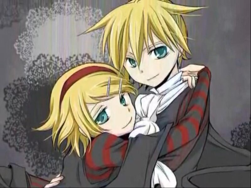 Two Blonde Anime Characters — Yellow, Affectionate