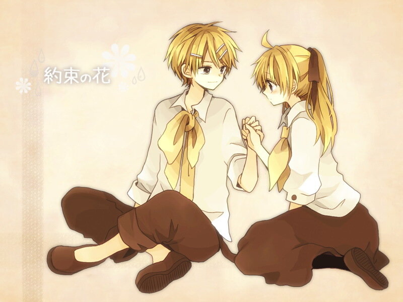 Two Blonde Anime Characters — Yellow, Calm