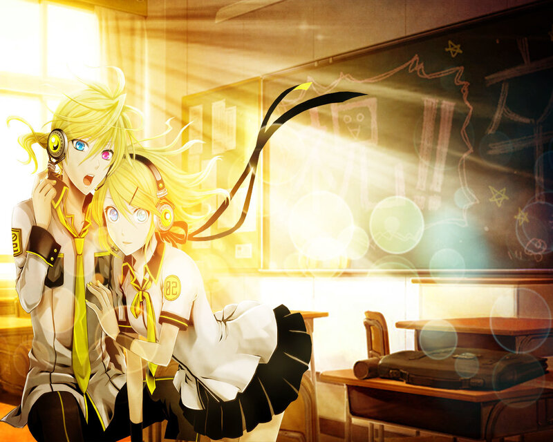 Two Blonde Anime Characters — Yellow, Dramatic