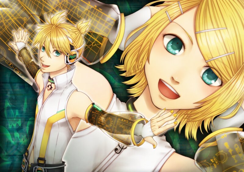 Two Blonde Anime Characters — Yellow, Energetic, Anime Art