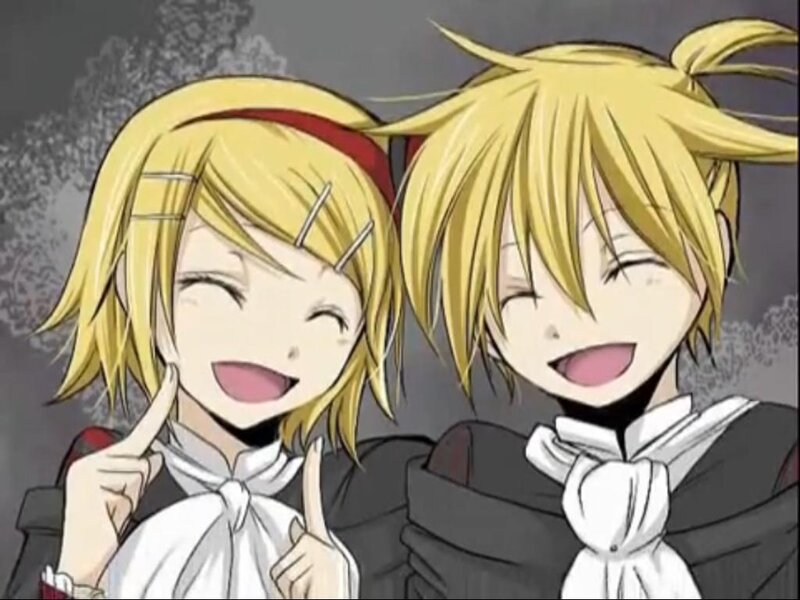 Two Blonde Anime Characters — Yellow, Happy, Blonde Hair