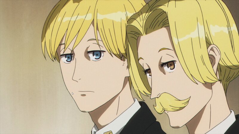 Two Blonde Anime Characters — Yellow, Serious