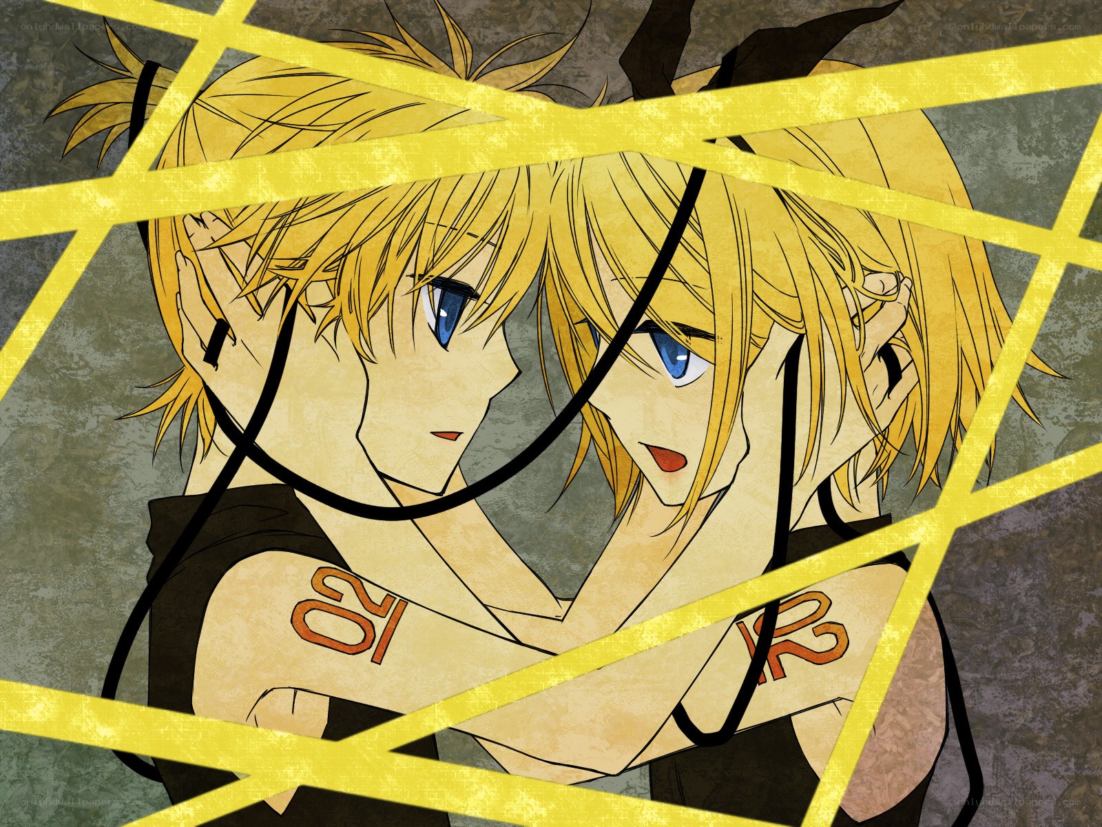 two blonde anime characters