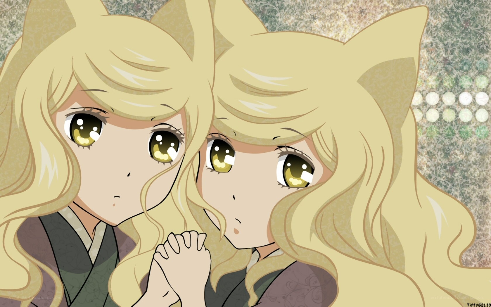 two blonde anime girls