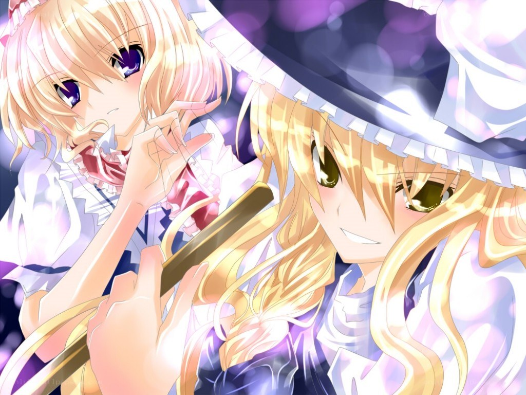 two blonde anime girls