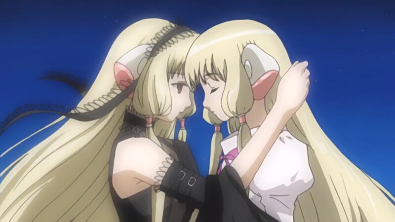 Two Blonde Anime Girls — Blue, Intimate