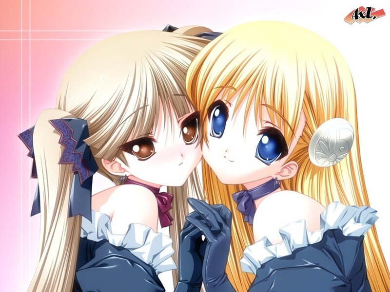 Two Blonde Anime Girls — Cute