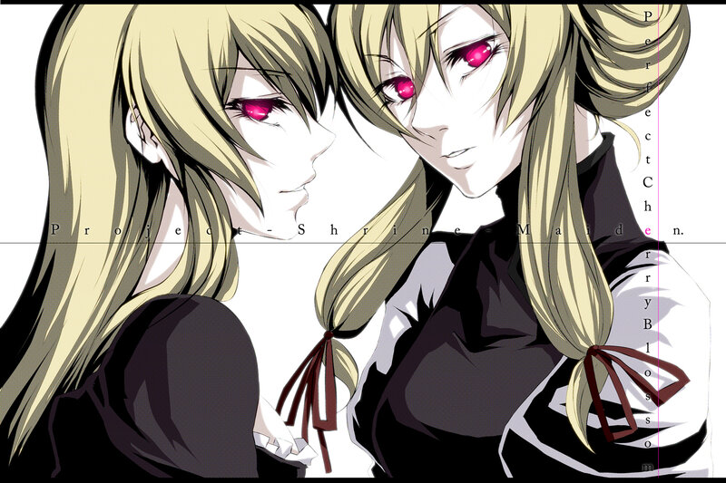 Two blonde anime girls in maid outfits