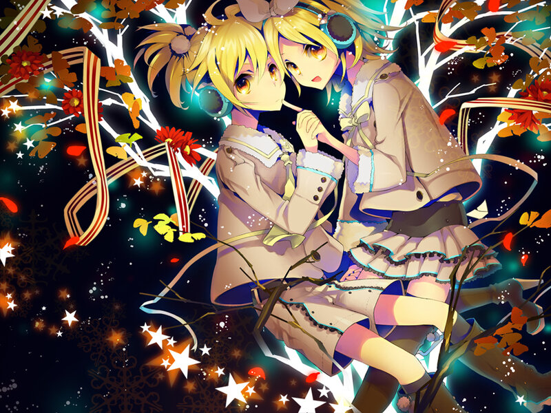 Two Blonde Anime Girls — Yellow
