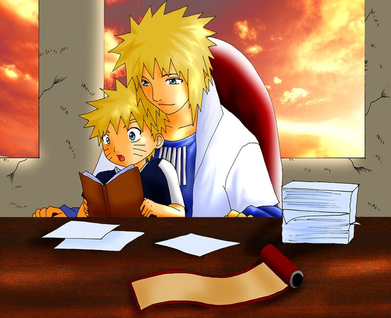 Two Blonde Boys at Desk