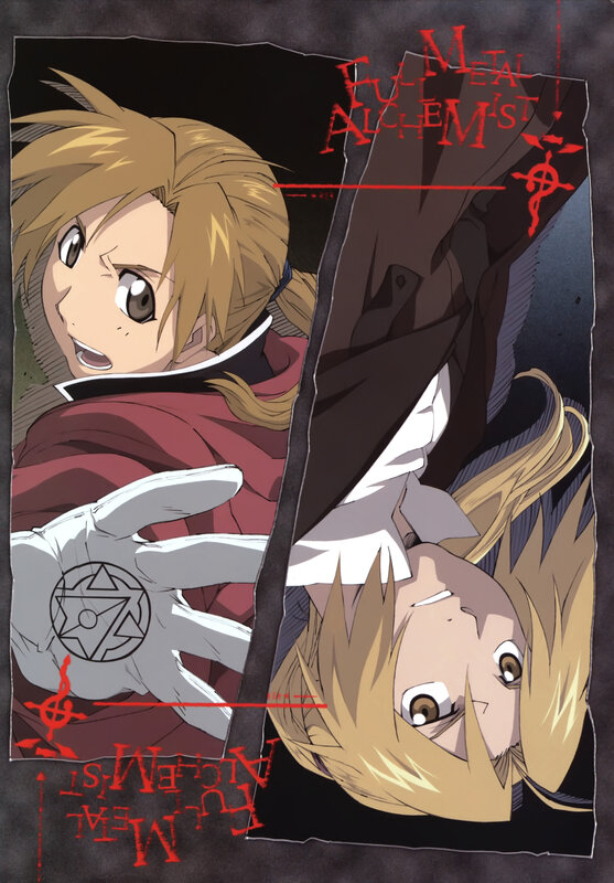 Two Blonde Characters — Black, Dramatic, Anime