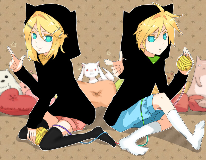 Two Blonde Characters — Black