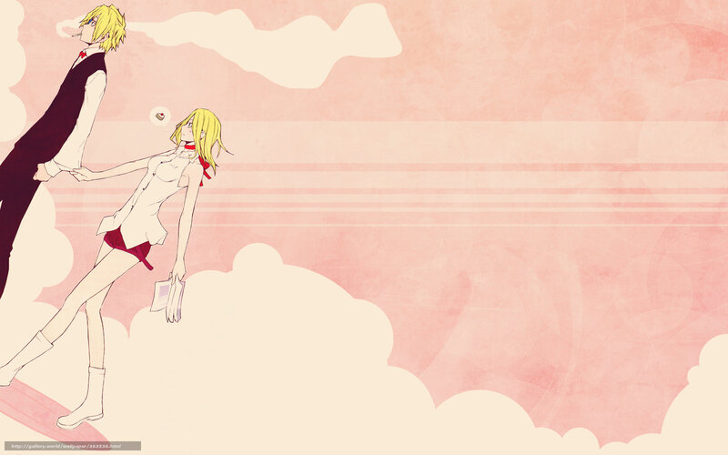 Two Blonde Characters Holding Hands