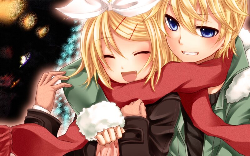 Two Blonde Characters Hugging — Happy, Warm