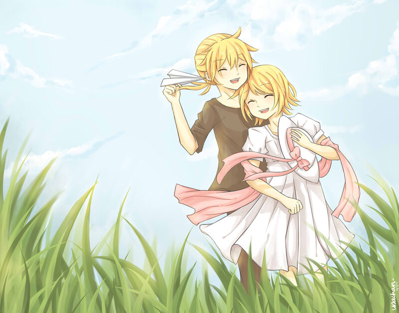 Two Blonde Characters in Field