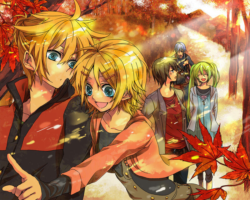 Two Blonde Characters in Forest