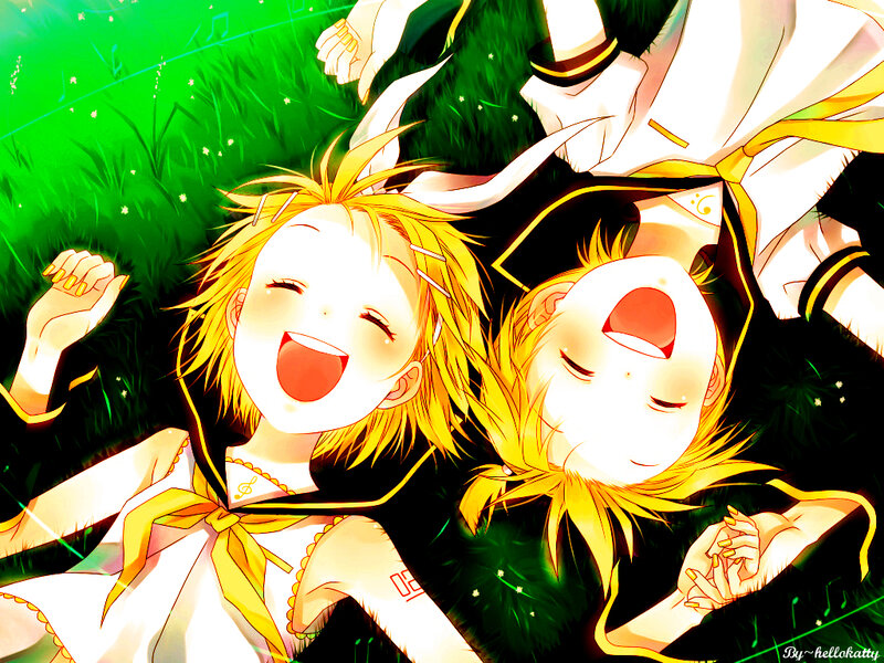 Two Blonde Characters Lying