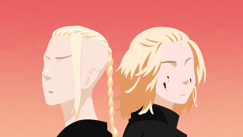 Two Blonde Characters — Red, Dramatic