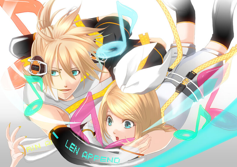 Two Blonde Characters — White
