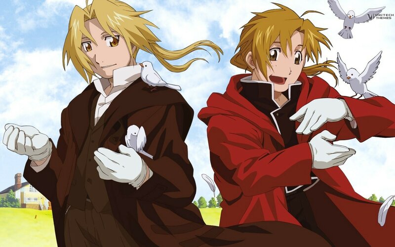 Two Blonde Characters with Birds