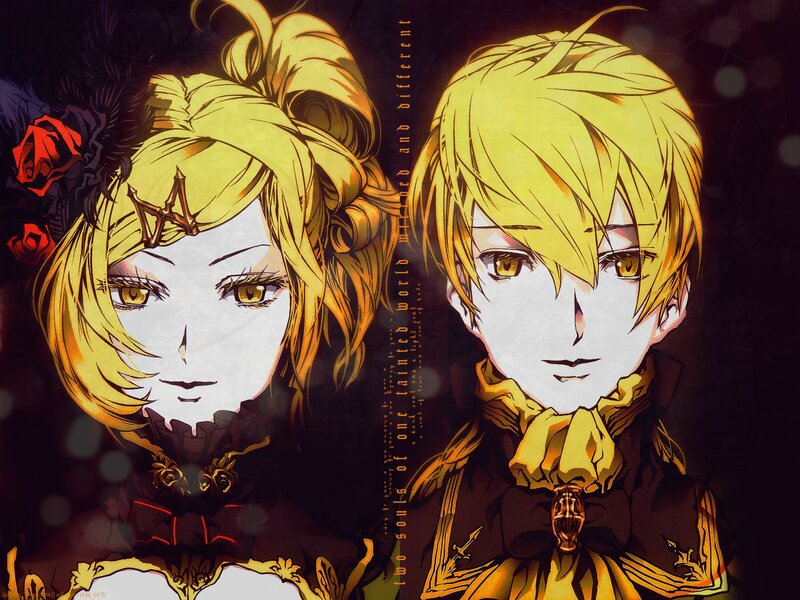 Two Blonde Characters — Yellow, Dramatic, Anime